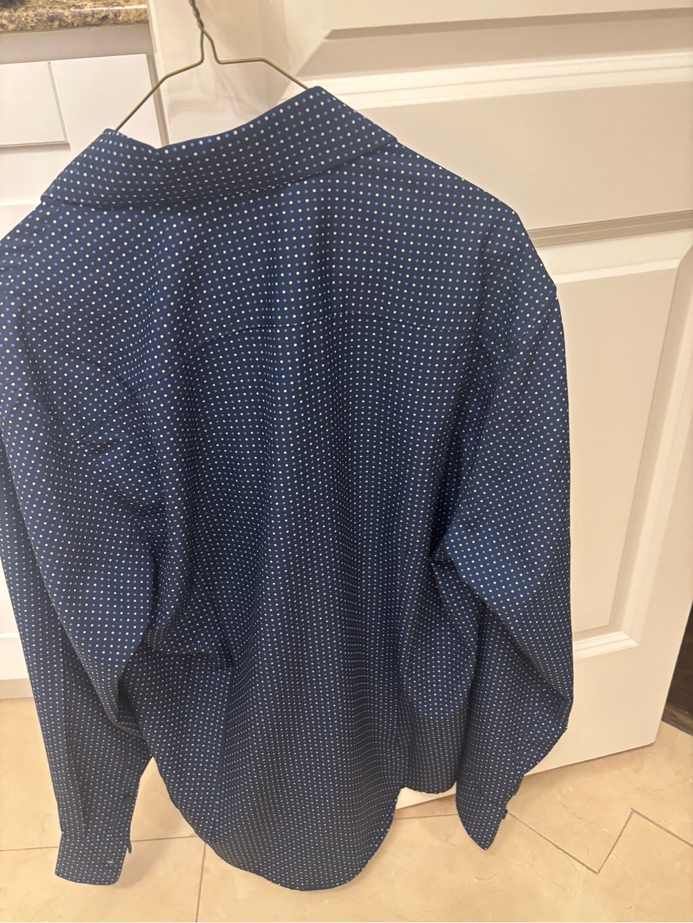 Nordstrom Men's Navy Blue Dot-Print Shirt Jacket
